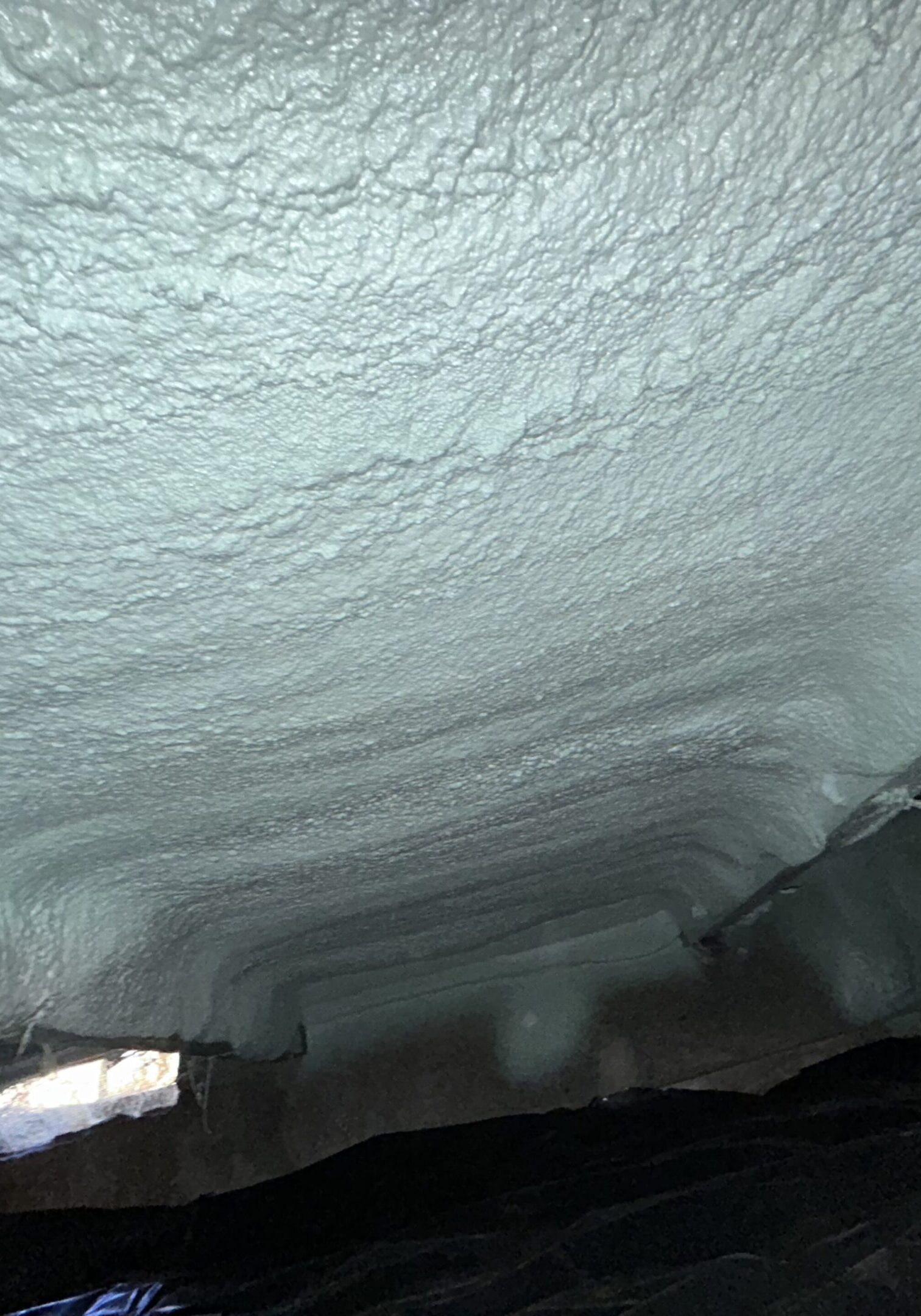 An image of a complete spray foam installation.